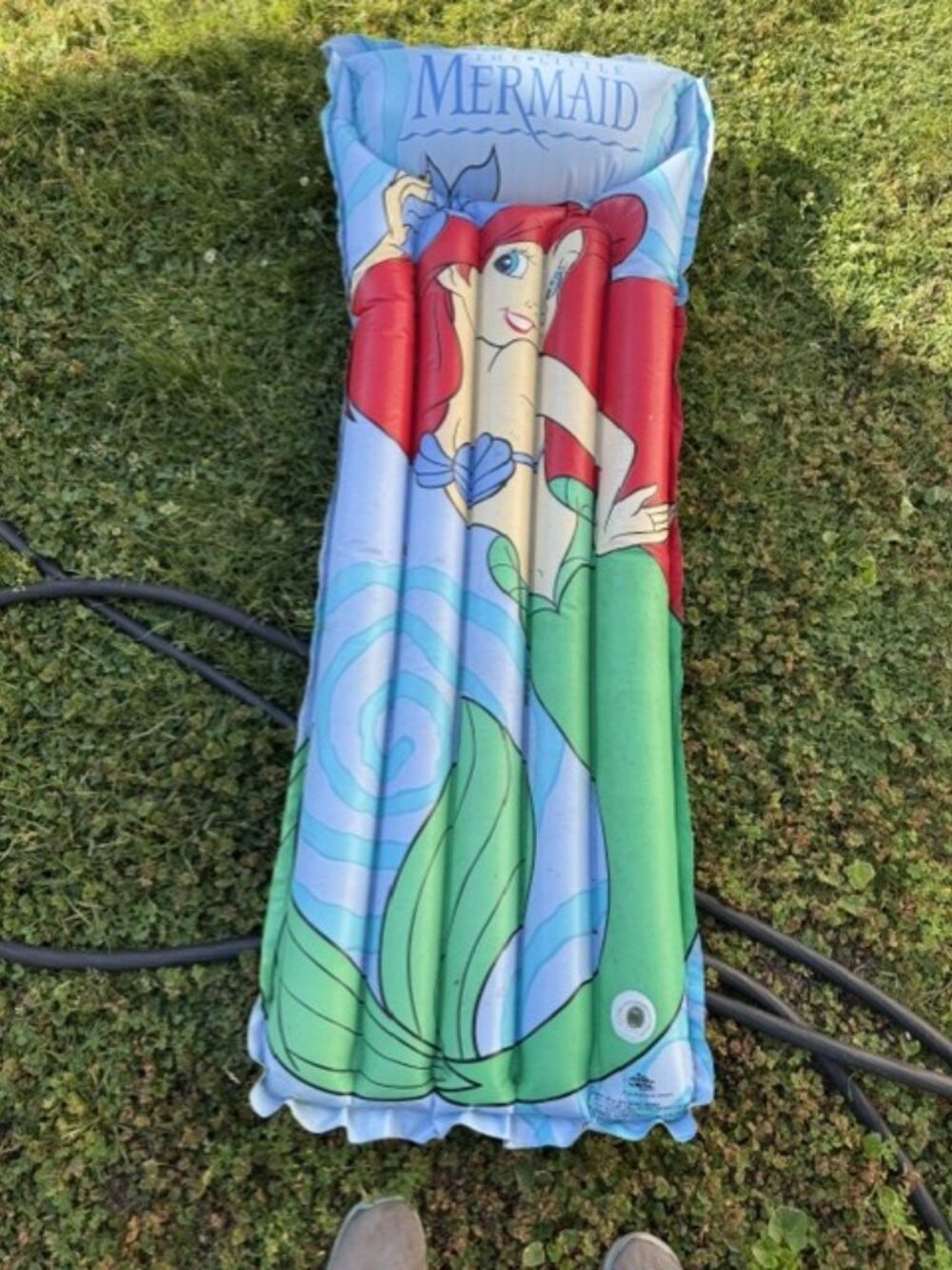 Vintage 1990s Little Mermaid Inflatable Float Walt Disney